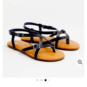 Black & Brown (2) Faux Leather Gladiators